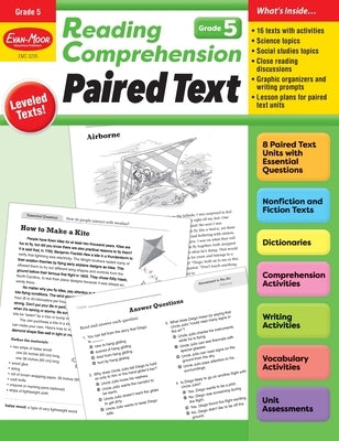 Reading Comprehension: Paired Text, Grade 5 Teacher Resource by Evan-Moor Corporation