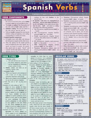 Spanish Verbs: Quickstudy Laminated Reference Guide (Quickstudy Academic) by Bengtson, William