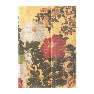 Paperblanks Natsu Rinpa Florals Hardcover Journal MIDI Unlined Wrap 144 Pg 120 GSM by Paperblanks