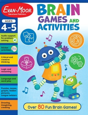 Brain Games and Activities, Age 4 - 5 Workbook by Evan-Moor Educational Publishers