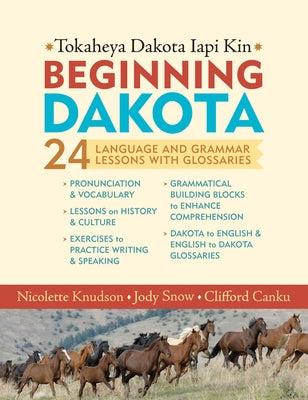 Beginning Dakota/Tokaheya Dakota Iapi Kin: 24 Language and Grammar Lessons with Glossaries by Knudson, Nicolette