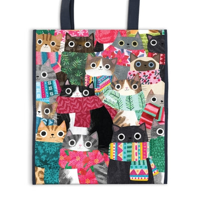 Wintry Cats Reusable Shopping Bag by Galison