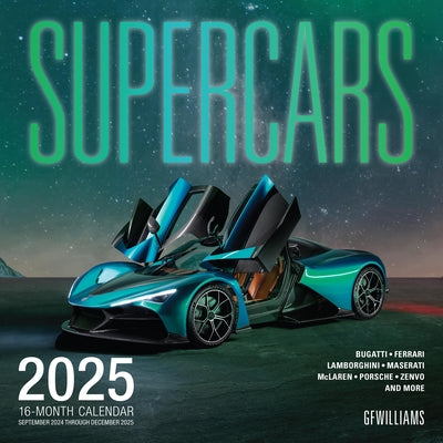 Supercars 2025: 16-Month Calendar--September 2024 Through December 2025 by Williams, George F.