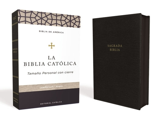 Biblia Católica, Tamaño Personal, Leathersoft, Negra, Con Cierre by Cat&#243;lica, Editorial
