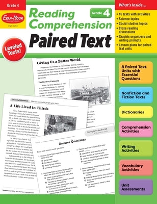 Reading Comprehension: Paired Text, Grade 4 Teacher Resource by Evan-Moor Corporation