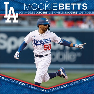 Los Angeles Dodgers Mookie Betts 2024 12x12 Player Wall Calendar by Turner Sports