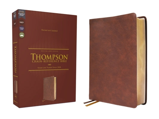 Nkjv, Thompson Chain-Reference Bible, Leathersoft, Brown, Red Letter, Comfort Print by Thompson, Frank Charles