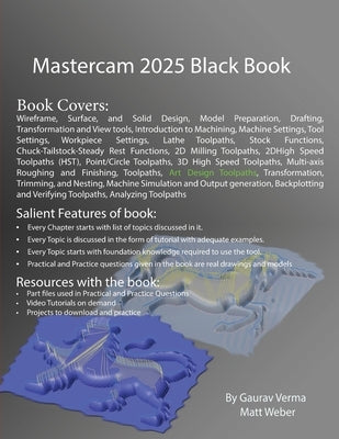 Mastercam 2025 Black Book by Verma, Gaurav