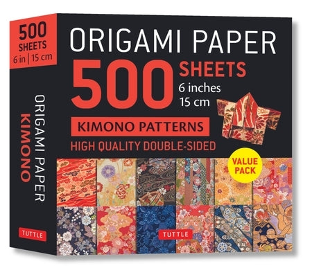 Origami Paper 500 Sheets Kimono Flowers 6 (15 CM) by Tuttle Studio