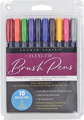 Flexi-Tip Brush Pens (Set of 10) by 