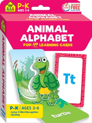 School Zone Animal Alphabet Pop-Up Learning Cards by Zone, School