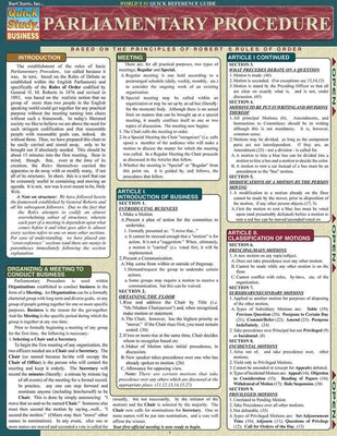 Parliamentary Procedure by Barcharts Publishing Inc