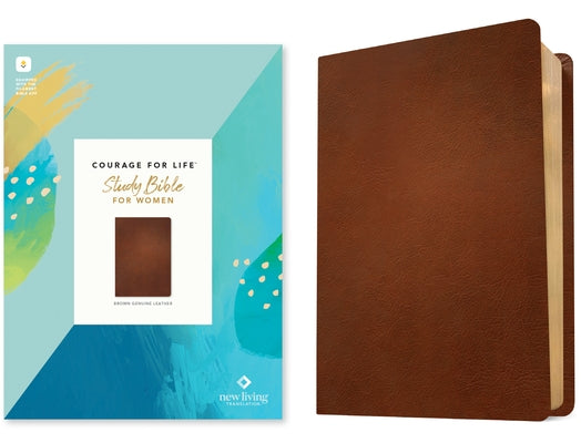 NLT Courage for Life Study Bible for Women (Genuine Leather, Brown, Filament Enabled) by Tyndale