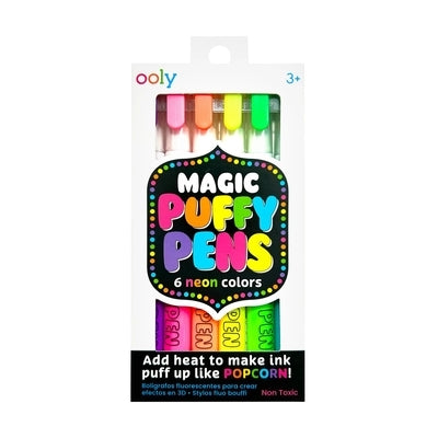 Magic Puffy Neon Pens - Set of 6 by Ooly