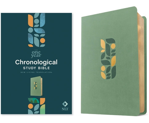 NLT One Year Chronological Study Bible (Leatherlike, Sage Green Mosaic) by Tyndale