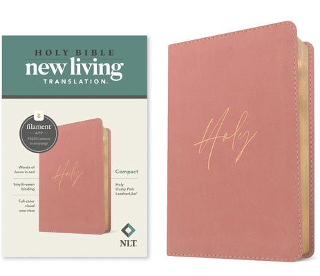 NLT Compact Bible, Filament Enabled (Leatherlike, Holy Dusty Pink, Red Letter) by New Living Translation
