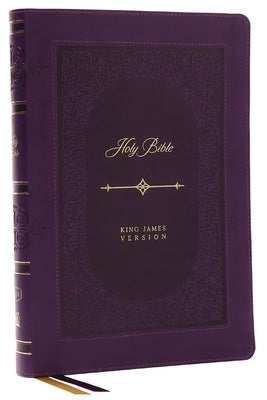 KJV Bible, Giant Print Thinline Bible, Vintage Series, Leathersoft, Purple, Red Letter, Thumb Indexed, Comfort Print: King James Version by Thomas Nelson