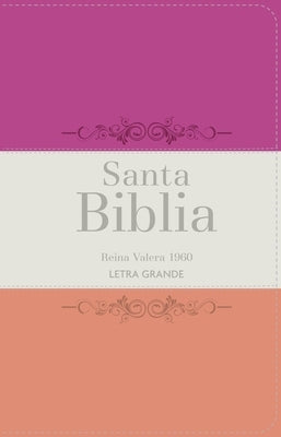 Biblia Rvr 1960 Letra Grande Tama?o Manual Tricolor Fucsia Crema Mel?n Con Cierre E ?ndice (Bible Rvr 1960 Large Print Handsize Leatherlike Tricolor F by Reina Valera 1960