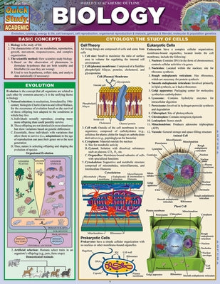 Biology: A Quickstudy Laminated Reference Guide by Brooks, Randy