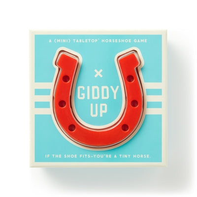 Giddy Up Tabletop Horseshoes Game by Brass Monkey, Brass