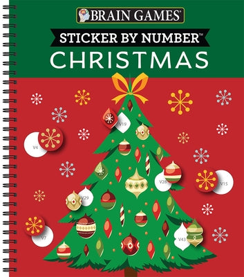 Brain Games - Sticker by Number: Christmas (28 Images to Sticker - Christmas Tree Cover): Volume 2 by Publications International Ltd