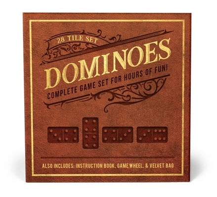 Dominoes: 28 Tile Set - Complete Game Set for Hours of Fun! Also Includes: Instruction Book, Game Wheel and Velvet Bag by Editors of Chartwell Books