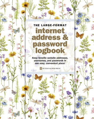Wildflower Garden Large Internet Address & Password Logbook by Johnston, Ann