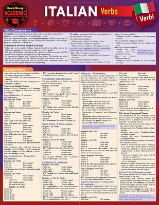 Italian Verbs: A Quickstudy Laminated Reference Guide by Delvino, Sally-Ann