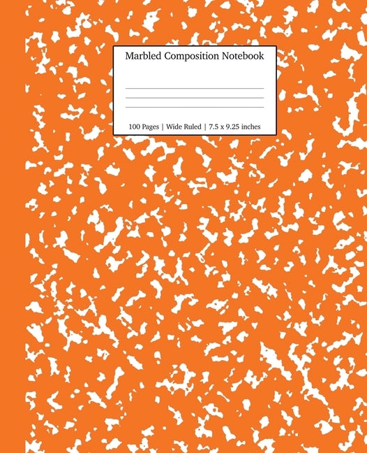 Marbled Composition Notebook: Pumpkin Marble Wide Ruled Paper Subject Book by Young Dreamers Press