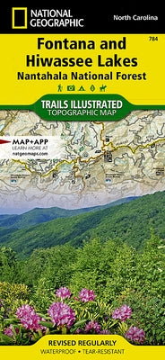 Fontana and Hiwassee Lakes Map [Nantahala National Forest] by National Geographic Maps