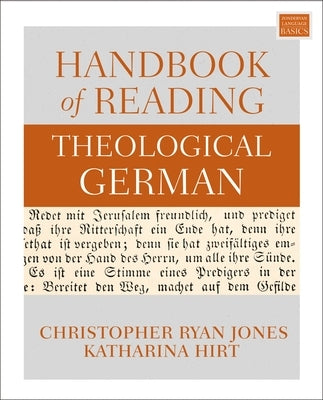 Handbook of Reading Theological German by Jones, Christopher Ryan