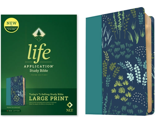 NLT Life Application Study Bible, Third Edition, Large Print (Leatherlike, Meadow Teal, Red Letter) by New Living Translation