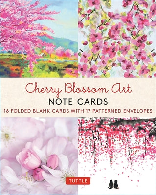 Cherry Blossom Art, 16 Note Cards: 16 Different Blank Cards with Envelopes in a Keepsake Box! by Tuttle Studio