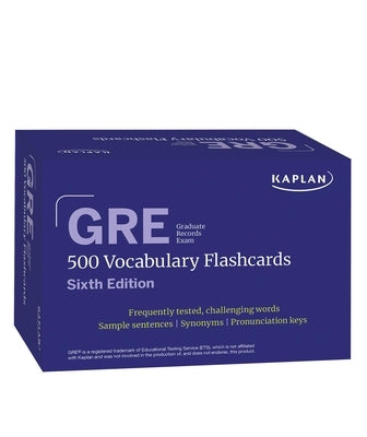 GRE Vocabulary Flashcards, Sixth Edition + Online Access to Review Your Cards, a Practice Test, and Video Tutorials by Kaplan Test Prep