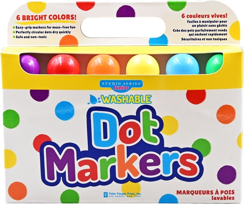 Studio Series Junior Washable Dot Markers (6-Colors) by Peter Pauper Press Inc
