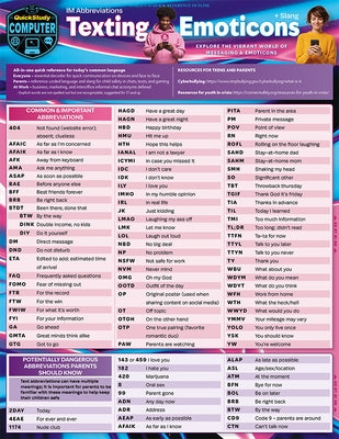 Im Abbreviations, Texting & Emoticons + Slang: A Quickstudy Laminated Reference Guide by Nibbe, Dale