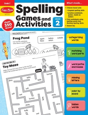 Spelling Games and Activities, Grade 2 Teacher Resource by Evan-Moor Corporation