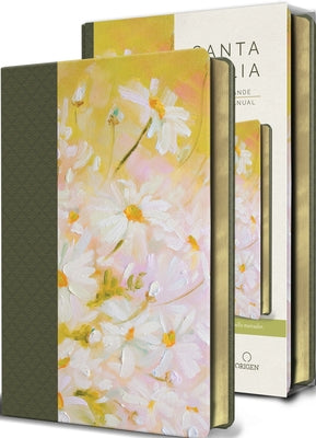 Biblia Reina Valera 1960 Letra Grande. Piel Verde Con Flores, Tamaño Manual / Sp Anish Bible Rvr 1960 Large Print. Imitation Green Leather with Flower by Reina Valera Revisada 1960