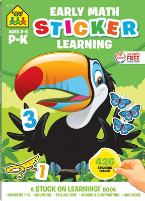 School Zone Math Stickers Workbook by Zone, School