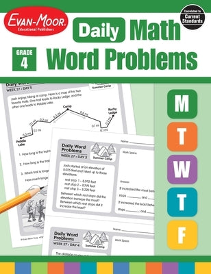 Daily Word Problems Math, Grade 4 Teacher Edition by Evan-Moor Educational Publishers