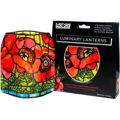 Louis C. Tiffany Poppies Luminary Set [With Battery] by Modgy