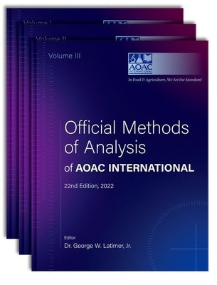 Official Methods of Analysis of Aoac International: 3-Volume Set by International, Aoac