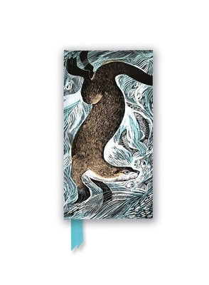 Angela Harding: Fishing Otter (Foiled Slimline Journal) by Flame Tree Studio