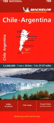 Michelin Chile Argentina Motoring and Tourist Map No. 788 by Michelin