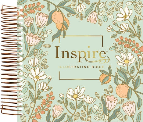 NLT Dayspring Inspire Illustrating Bible, Filament-Enabled Edition (Spiral Bound, Mint Floral Garden) by Tyndale