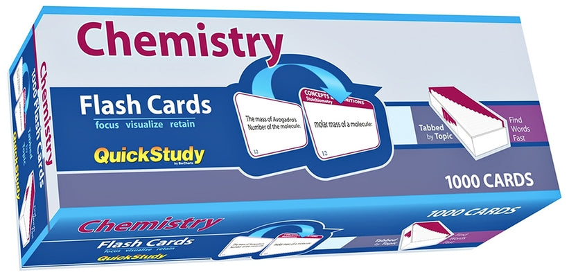 Chemistry Flash Cards - 1000 Cards: A Quickstudy Reference Tool by Jackson, Mark