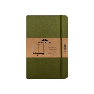 Moustachine Classic Linen Pocket Military Green Blank Hardcover by Moustachine