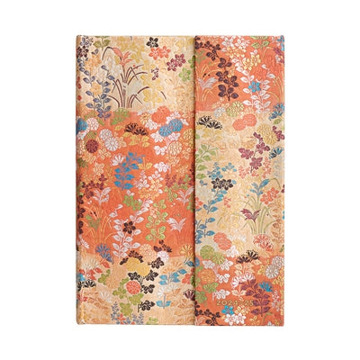 Paperblanks 2024-2025 Weekly Planner Kara-Ori Japanese Kimono 18-Month MIDI Horizontal Wrap 208 Pg 80 GSM by Paperblanks