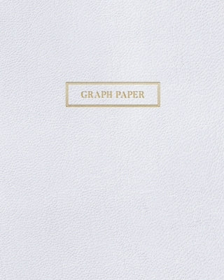 Graph Paper: Executive Style Composition Notebook - White Leather Style, Softcover - 8 x 10 - 100 pages (Office Essentials) by Birchwood Press