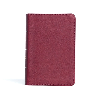 CSB Large Print Compact Reference Bible, Cranberry Leathertouch by Csb Bibles by Holman